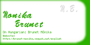 monika brunet business card